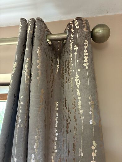 Champagne & Gold Velvet Curtains