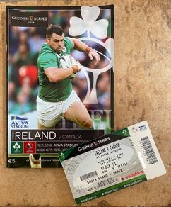 2016 Ireland v Canada - Guinness November Series Programme & Match Ticket
