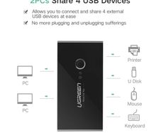 2 In 4 Out USB 3.0 5G bps Plug and Play Sharing Switch Box