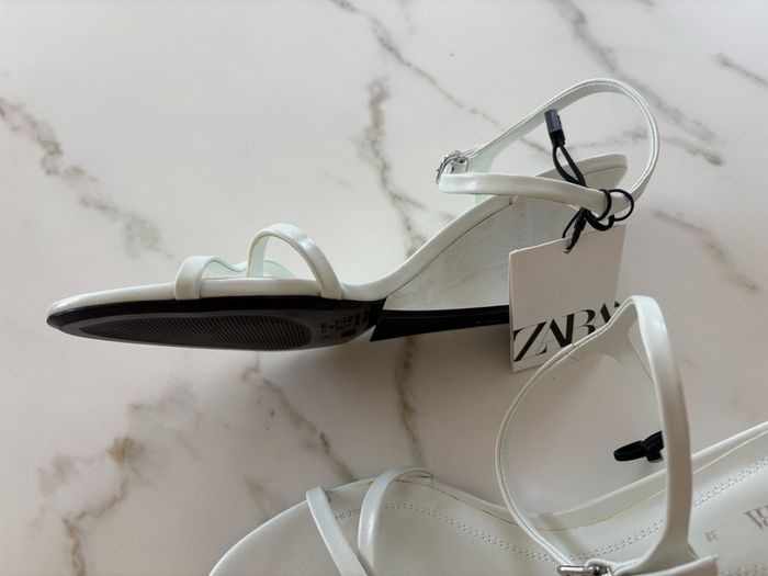 White Zara Wedges