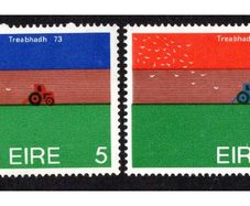 1973 Ireland World Ploughing Championship Wellington Bridge Commemorative Stamps Mint Never Hinged (MNH)