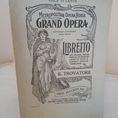 IL Trovatore (The Troubadour) A Grand Opera in Four Acts Music by Giuseppe Verdi Music by S. Commarano (GT224)