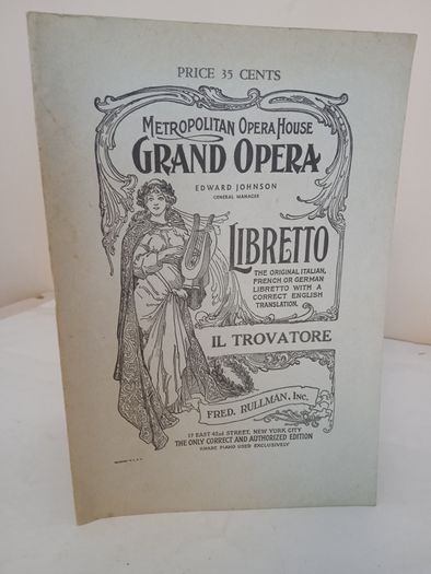 IL Trovatore (The Troubadour) A Grand Opera in Four Acts Music by Giuseppe Verdi Music by S. Commarano (GT224)