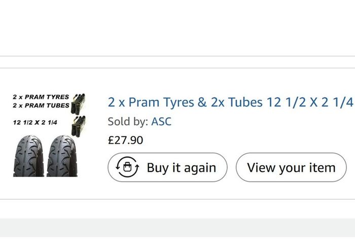2 x Tyres & 2x Tubes 12 1/2 X 2 1/4 for strollers, wheelchairs, or small scooters