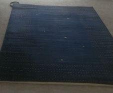 Blue Wool Rug Large 2 metres Width 2.85 metres Length
