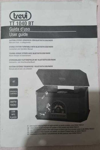 Trevi TT 1040 BT stereo turntable system