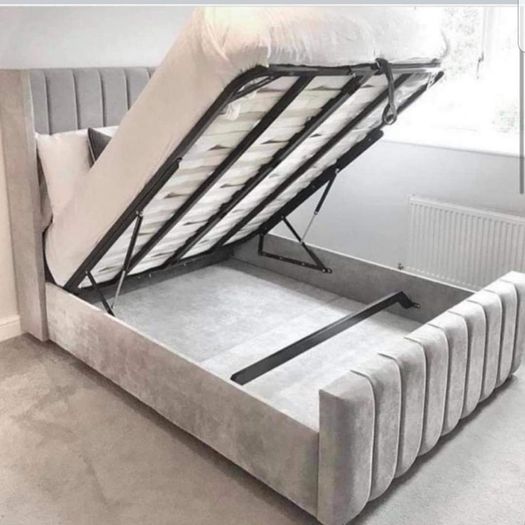 Cream Ottoman Storage Bed,Beds