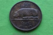 Ireland 1940 year Bronze Half Penny.