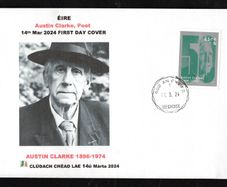 2024 Ireland 50th Anniversary of Death of Austin Clarke Commemorative Stamp PaddyAchill First Day Cover (FDC)