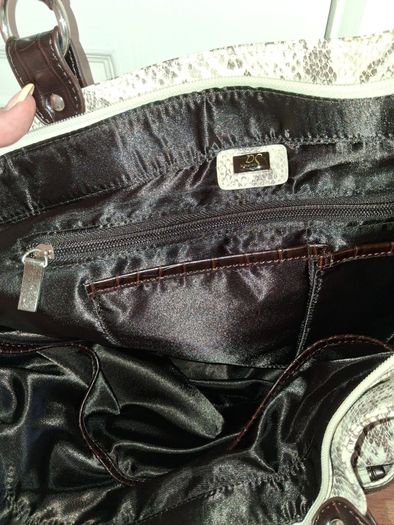 Brown 3 Piece Snake Skin Luggage Set