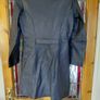 Classic vintage blue leather womens coat Image 2