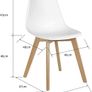 4 x   Dining Chairs with Solid Beech Wood Legs Set of 4 Image 3