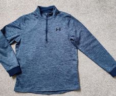 Blue Under Armour Fleece Half Zip Gym Top