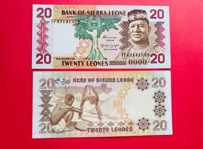 Sierra Leone   20 LEONES. 1984  Pick  14b ( Uncirculated )