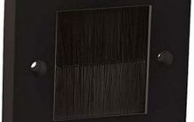Brush Faceplates - Sound Cables Black Brush Stripe Cable Entry Single Gang
