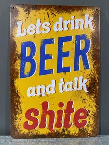 Funny Man Cave Tin Metal Sign