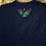 Armani Eagle Stretch Cotton V-Neck T-Shirt, Marine, SIZE XL BRAND NEW white tag Image 2