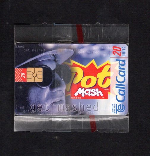 1998 Ireland 20 unit Pot Mash (Gemplus GEM1) Call Card Mint in packaging. Eireann card number 1201.