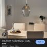 2 x IKEA Holmrja glass light shades Image 3
