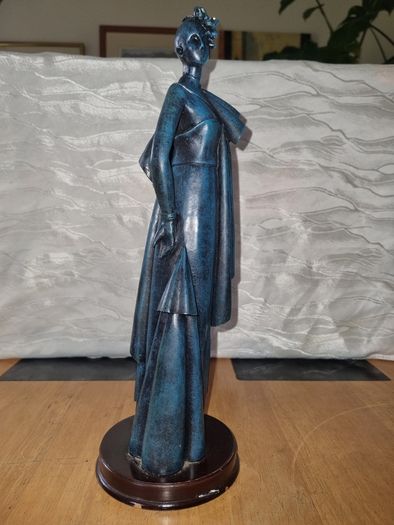 Art deco style large statue of a woman