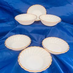 milk glass bowls