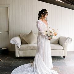 Rue de Seine Wedding Dress: Kyara Dress and Nova Sleeves