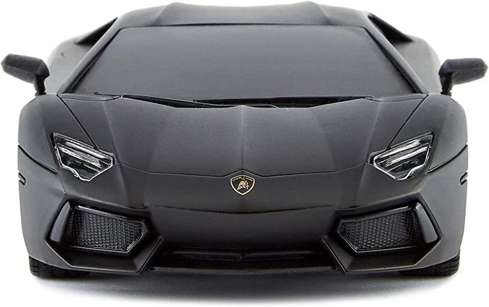 Lamborghini Aventador Official Licensed Remote Control Car with Working Lights, Radio Controlled On Road RC Car 1:24 Scale, 2.4Ghz Matte Black, Great Toys for Boys and Girls (FREE POSTAGE)