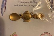 Brand new Teapot and teaspoon brooch