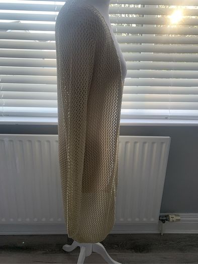Gold cardigan/ cover-up. Size S