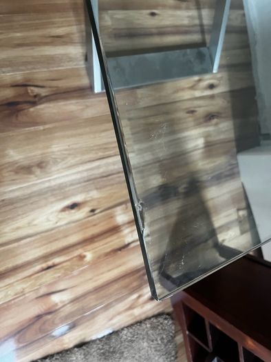 Glass dining table