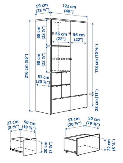 IKEA wardrobes - set of 2