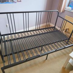 FYRESDAL Day-bed frame, black, 80x200 cm