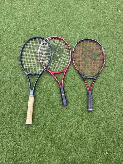 3 tennis rackets