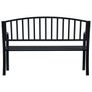 Garden Bench Black 120 cm Steel Image 2
