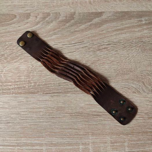 Brown genuine leather bracelet