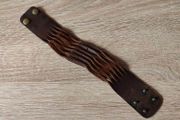Brown genuine leather bracelet