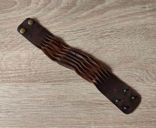 Brown genuine leather bracelet