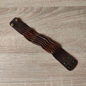 Brown genuine leather bracelet