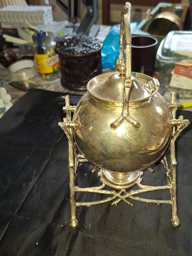 Antique Victorian Silver Spirit Kettle and Stand Hallmark in Photos