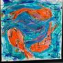 Framed Original contemporary Painting  Koi fish Fish psinting Dublin Original Gift Image 9