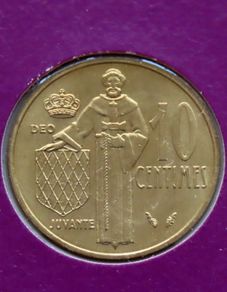 Monaco 1976 Vintage Coin Stamp cover BUNC