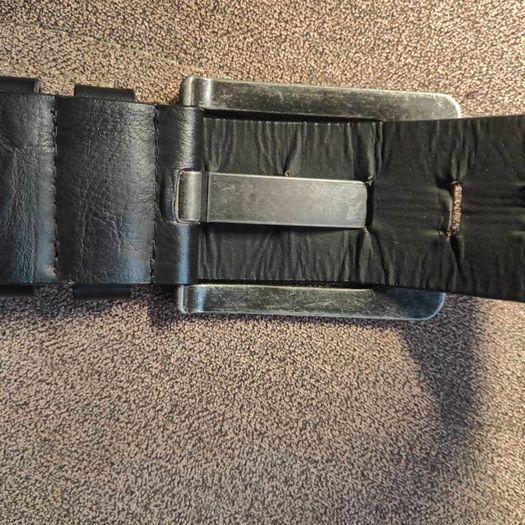 Dark brown leather belt