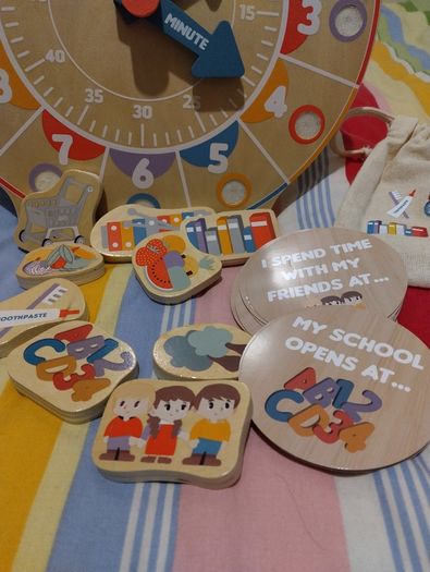 Wooden Routine Clock educational toy