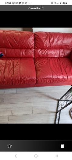 leather sofa, burgundy red