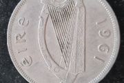 Ireland 1961 Mule Half Crown coin