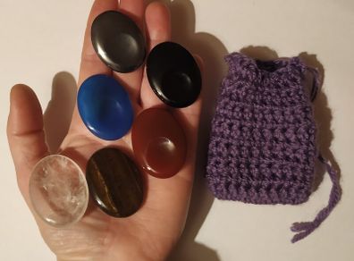 6 Healing Stones with Bag