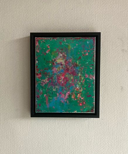 Framed Original Floral Painting Abstract Art Framed  Contemporary Art Painting  Original Gift