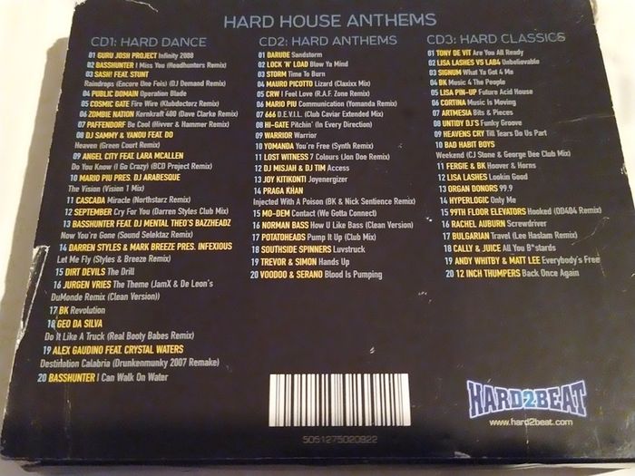 Hard House Anthems 3Cd