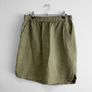 Pre Owned Dunnes Stores Khaki Linen Blend Skirt Image 3
