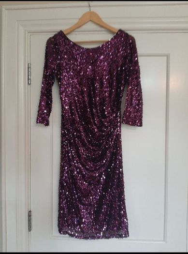 Purple Sequin Dress Dorothy Perkins Size 12